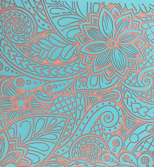 Shadows of Your Love Polymer Clay Silkscreen – Henna-Inspired Floral Pattern | 6x3.5" Silkscreen for Clay & Mixed Media