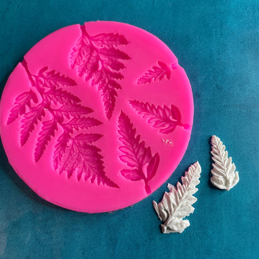 Fern Fronds silicone clay and food safe mold