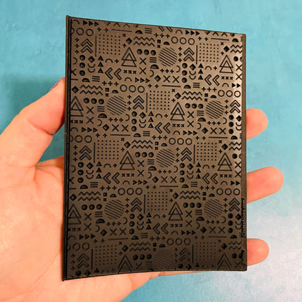 Retro Rubber Stamp 80s mod pattern Texture Sheet Mat for polymer clay metal clay mixed media art - Create Along 