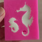 Seahorses Small polymer clay mold works with resin, fondant, soap, food safe