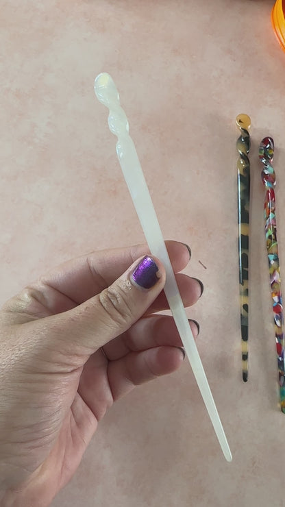 Hair Stick to make bun cover and slide barrettes