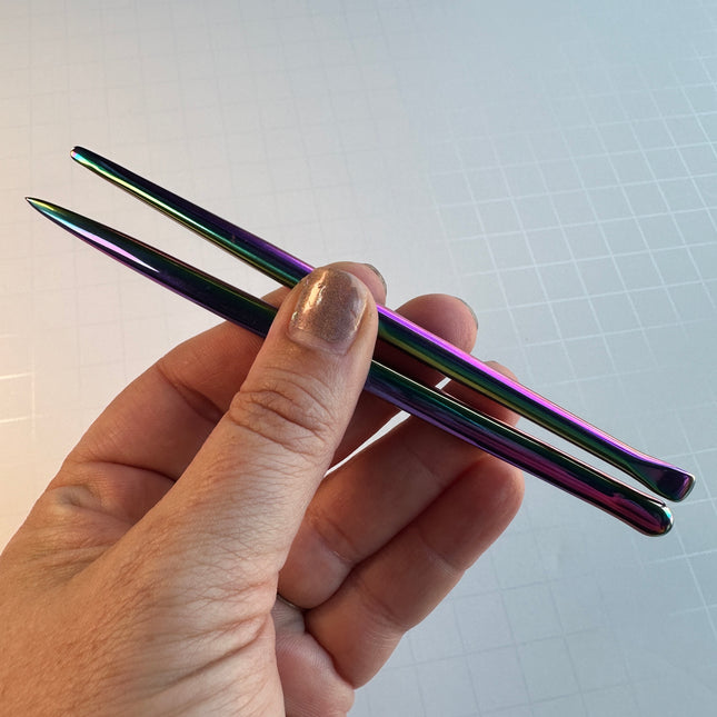 Scoop and Smooth Tool set Stainless 2 steel sculpting wands | polymer clay metal sculpting tool - Create Along 