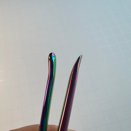 Scoop and Smooth Tool set Stainless 2 steel sculpting wands | polymer clay metal sculpting tool - Create Along 