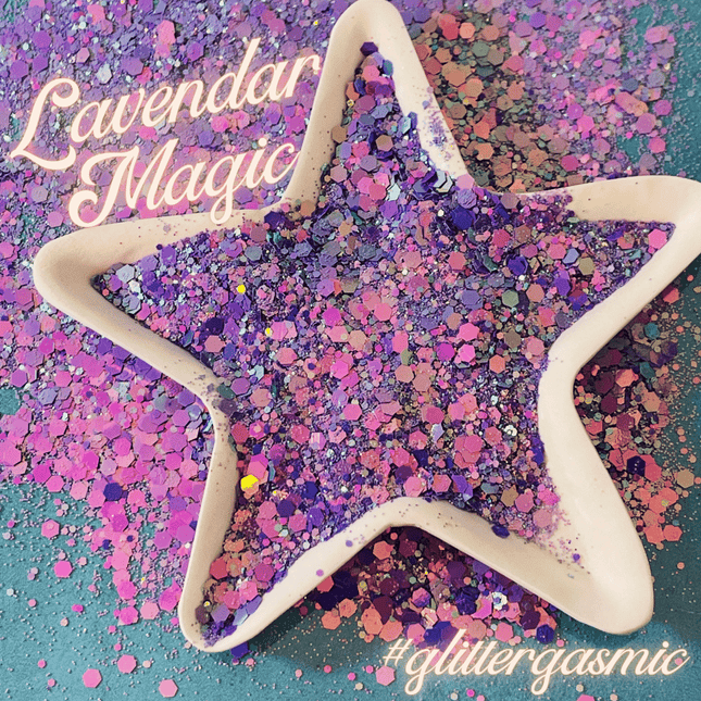 Glitter Lavender Magic holo for pens candles earrings clay resin mugs slime tumblers nail art 2 oz - Create Along 