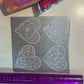 Polymer Clay Crafting Stencil Lovely Hearts 4 designs for earrings decor art journal and mixed media gelli art | Valentine's Day crafting