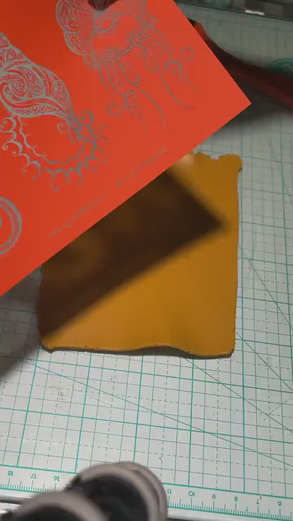 Silkscreen Tribal Textiles Stencil for Polymer Clay, Art Jewelry, and Mixed Media