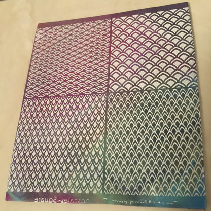 Silkscreen Stencil Dragon Scales for Polymer Clay and Mixed Media by Create Along - Polymer Clay TV tutorial and supplies