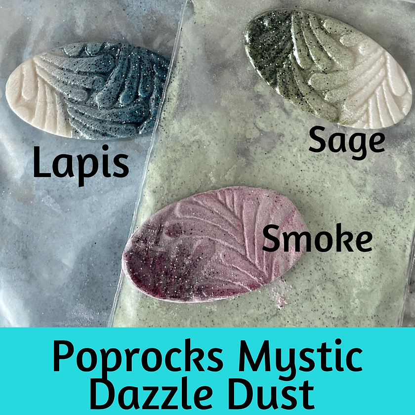 Dazzle Dust Heat Set Poprocks Mystic powder coat sealer for clay and metal charms