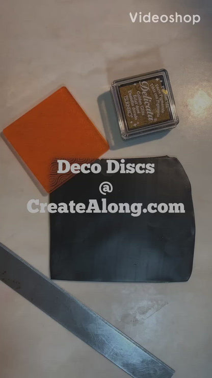 Deco Disc Radiations stamp and texture radial designs