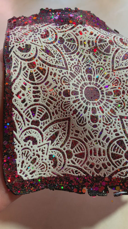 Flowers in India Silkscreen for Polymer Clay and Mixed Media