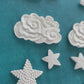 Fantastic Sky polymer clay resin mold with stars moon and clouds