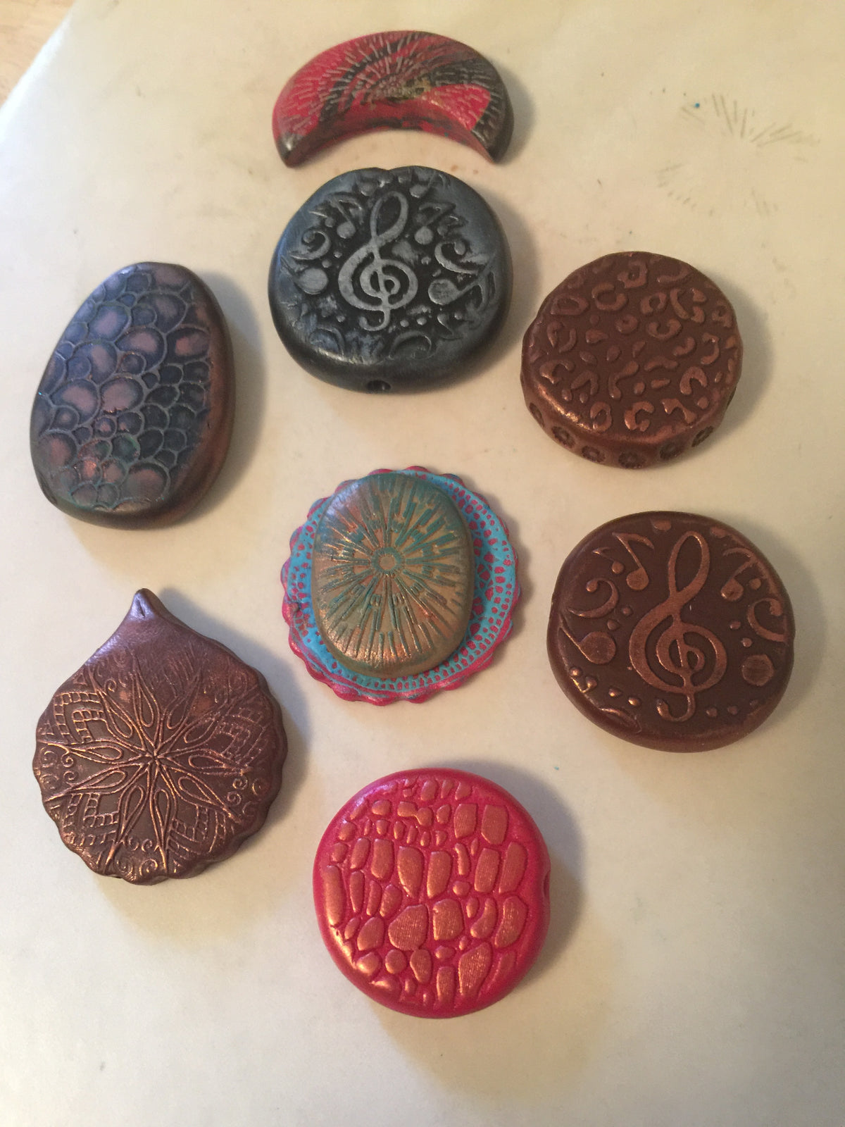 Deco Disc Radiations stamp and texture radial designs - Polymer Clay TV tutorial and supplies