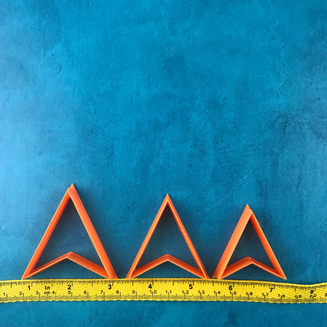 Arrow Head shape Jewelry Sized set of 3 polymer clay Cutters - Create Along 