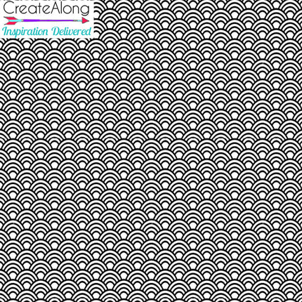 Silkscreen Stencil Art Deco Fish Scales polymer clay - Create Along 