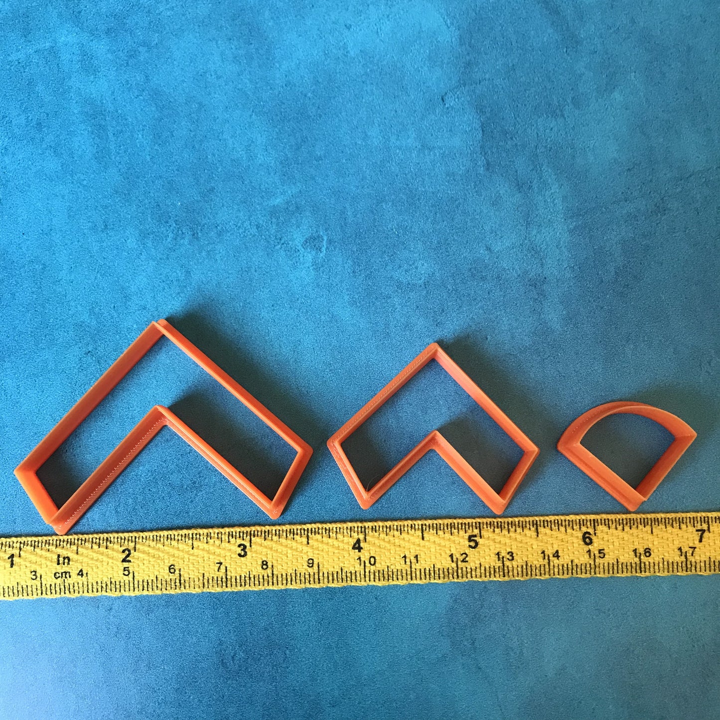 Chevron set of 3 graduated size Jewelry Sized polymer clay Cutters