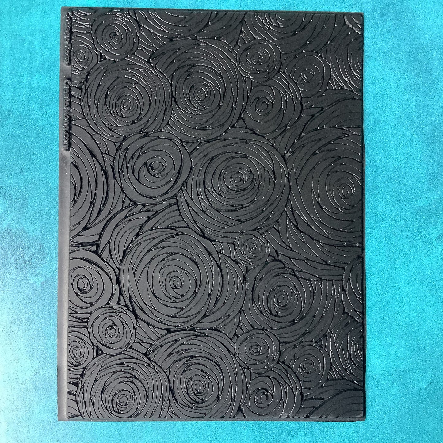 Cottage Rose Rubber Stamp Texture Sheet Mat for polymer clay metal clay mixed media art