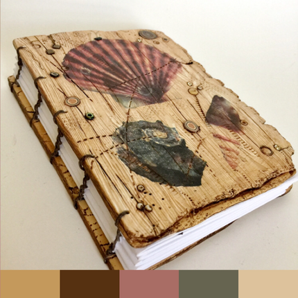 By the Sea Coptic Book binding Image Transfer polymer clay tutorial with Lisa Renner - Create Along 