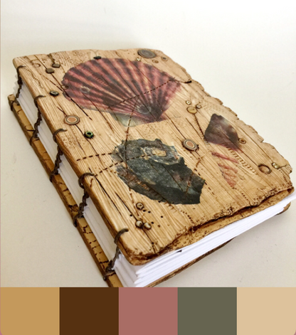 By the Sea Coptic Book binding Image Transfer polymer clay tutorial with Lisa Renner - Create Along 