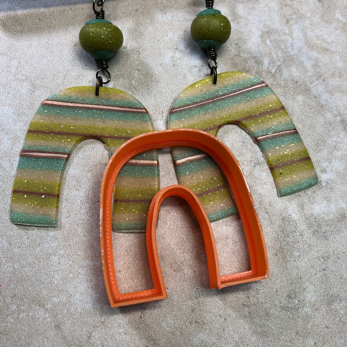 Rainbows set of 3 graduated size Jewelry Sized polymer clay Cutters - Polymer Clay TV tutorial and supplies