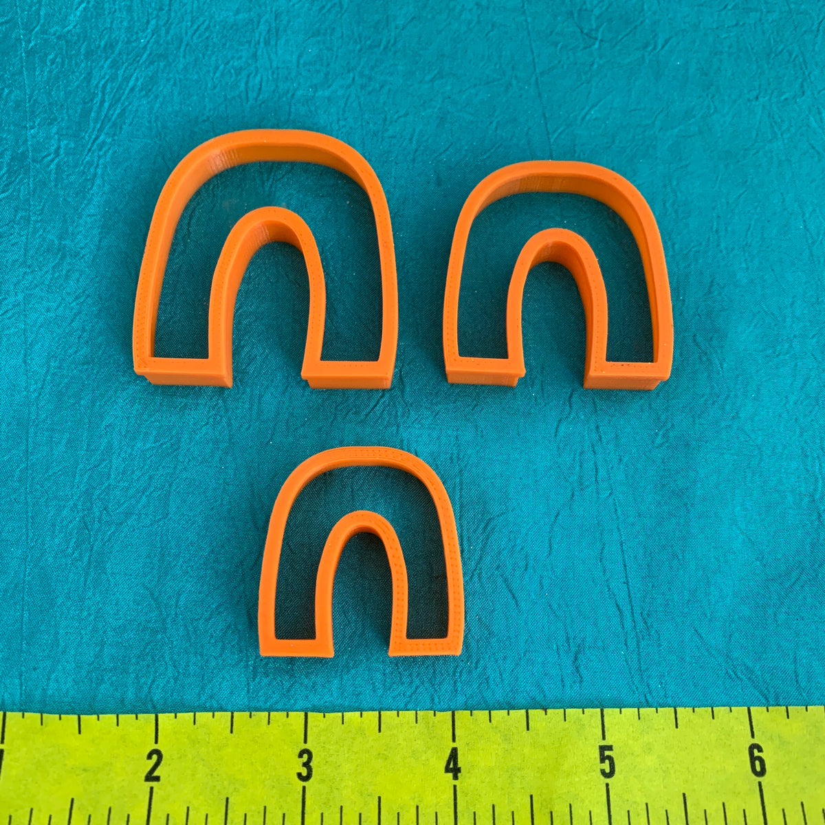 Rainbows set of 3 graduated size Jewelry Sized polymer clay Cutters - Polymer Clay TV tutorial and supplies