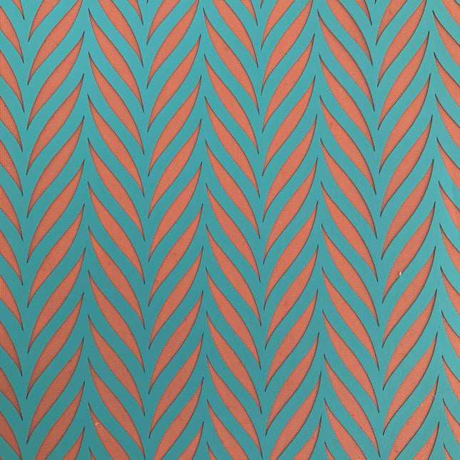 Silk Screen Reach Out and Grow chevron Stencil For Polymer Clay jewelry mixed media - Create Along 
