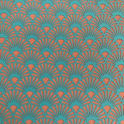 Silk Screen Light the Way Art Deco fans Stencil For Polymer Clay jewelry mixed media - Create Along 