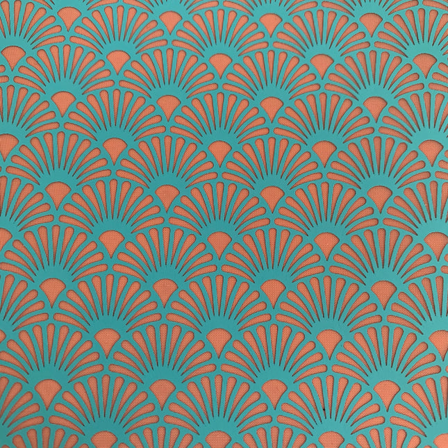 Silk Screen Light the Way Art Deco fans Stencil For Polymer Clay jewelry mixed media - Create Along 