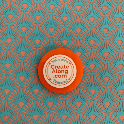 Silk Screen Light the Way Art Deco fans Stencil For Polymer Clay jewelry mixed media - Create Along 