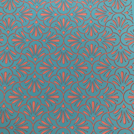 Silk Screen Scalo-Fan Stencil For Polymer Clay jewelry mixed media - Create Along 