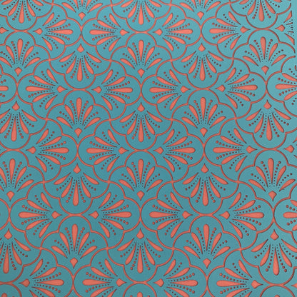 Silk Screen Scalo-Fan Stencil For Polymer Clay jewelry mixed media - Create Along 