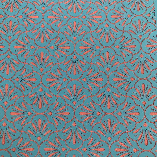 Silk Screen Scalo-Fan Stencil For Polymer Clay jewelry mixed media - Create Along 