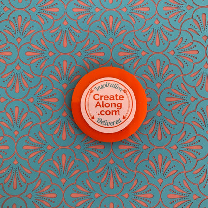 Silk Screen Scalo-Fan Stencil For Polymer Clay jewelry mixed media - Create Along 