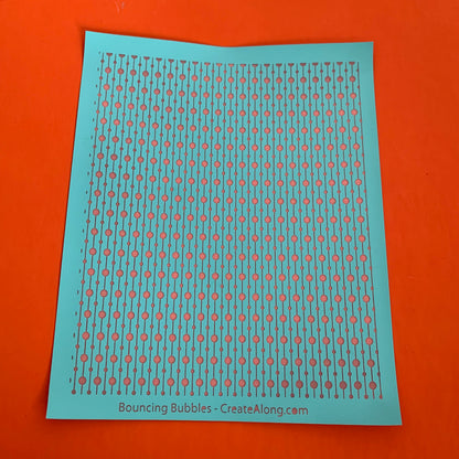 Silk Screen Bouncing Bubbles dots Stencil for Polymer Clay, Art Jewelry, Mixed Media
