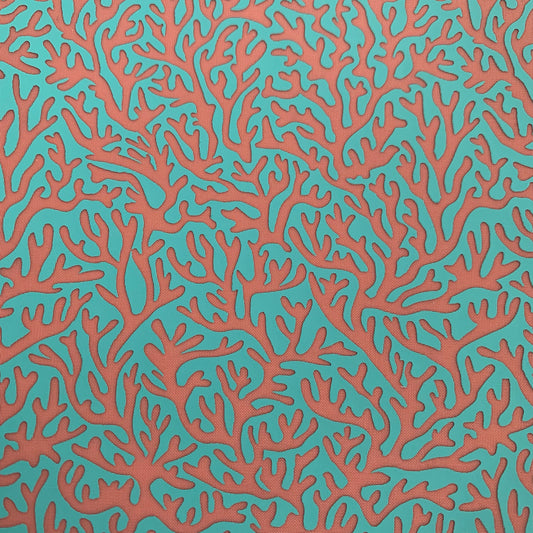Silk Screen Coral Reef Ocean Beach Stencil for Polymer Clay, Art Jewelry, Mixed Media