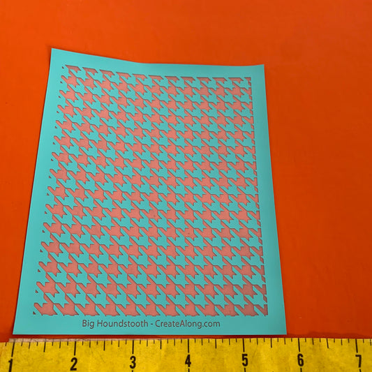 Silk Screen Big Houndstooth Hounds Tooth Stencil for Polymer Clay, Art Jewelry, Mixed Media