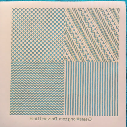 Silkscreen Stencil Dots and Lines Patterns Multi Image for Polymer Clay and Mixed Media - Polymer Clay TV tutorial and supplies