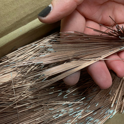 Original Clay Bead Pins needle - BEST original thin strong sharp sturdy piercing baking mandrel - Create Along 