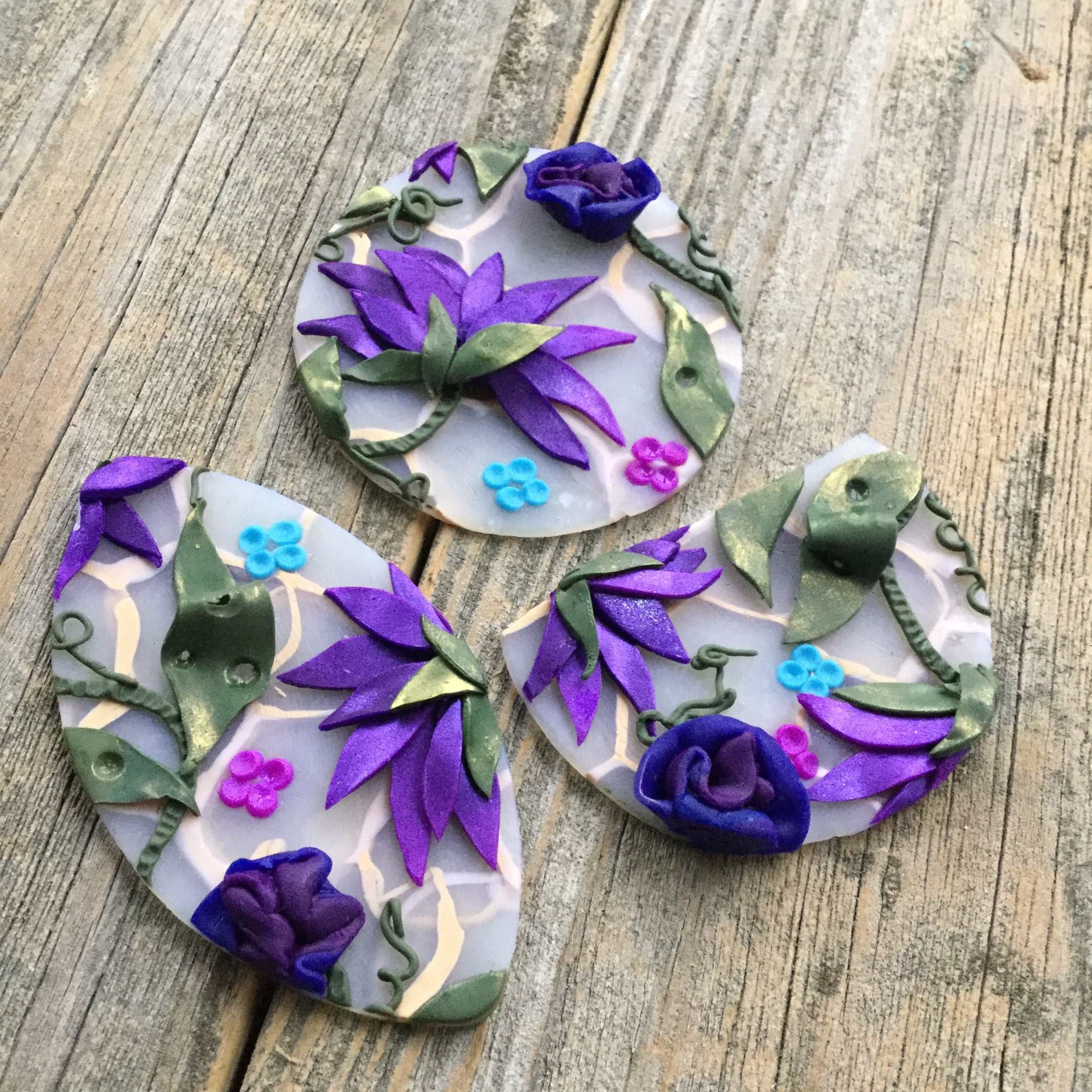 polymer clay lavender flower Make a Dimensional Organic Floral Crochet Polymer Clay Slab Online Wor – Create Along