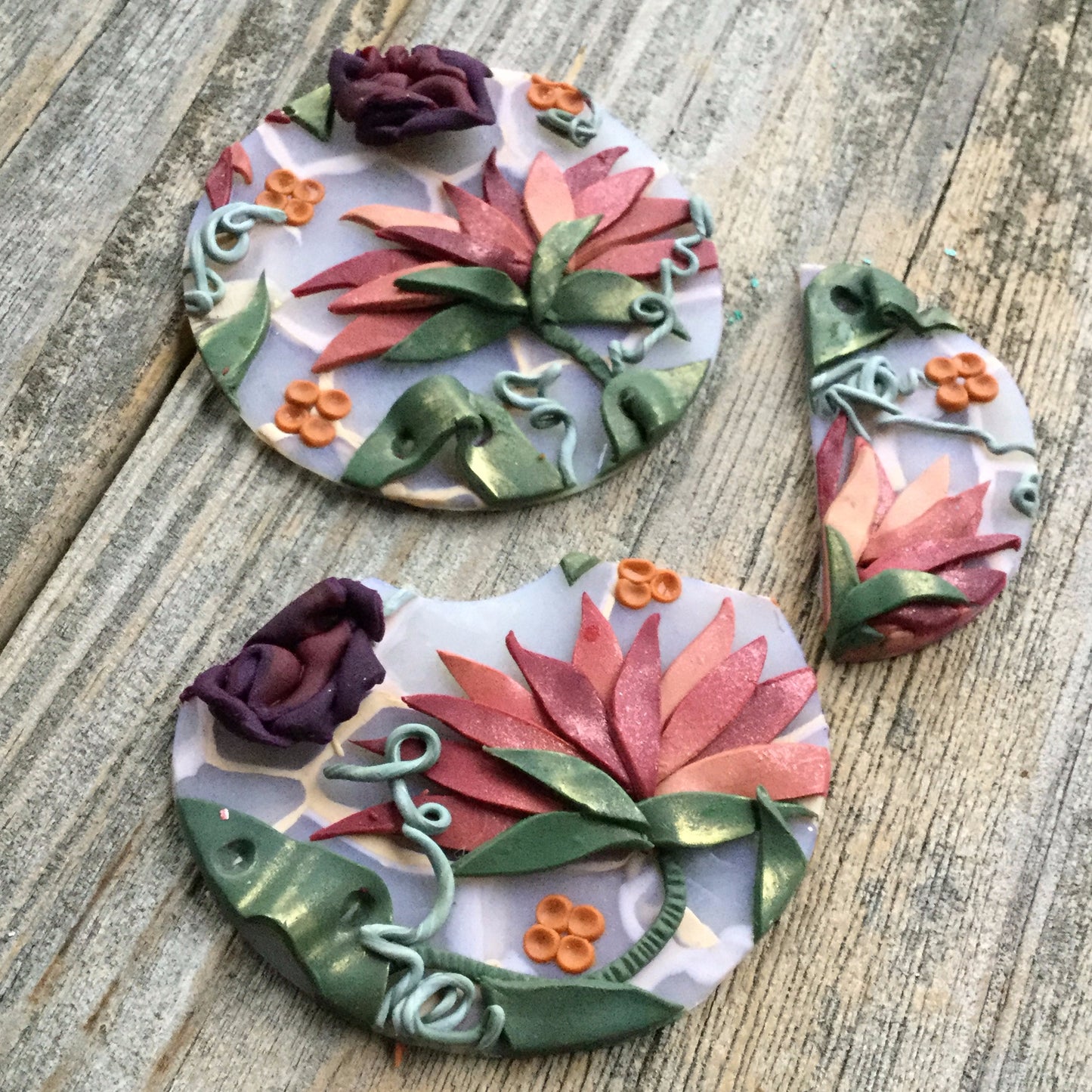 Make a Dimensional Organic Floral Crochet Polymer Clay Slab Online Workshop with Cindi McGee