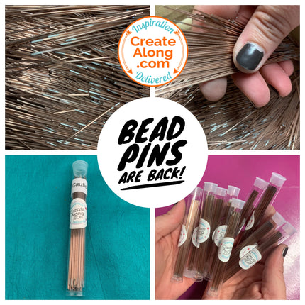 Original Clay Bead Pins needle - BEST original thin strong sharp sturdy piercing baking mandrel - Create Along 