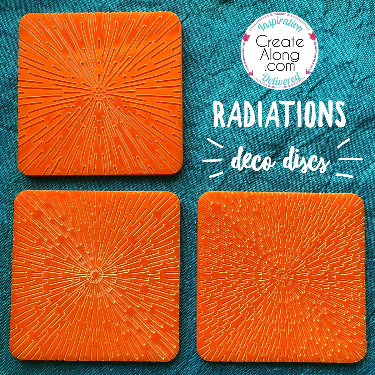 Deco Disc Radiations stamp and texture radial designs - Polymer Clay TV tutorial and supplies