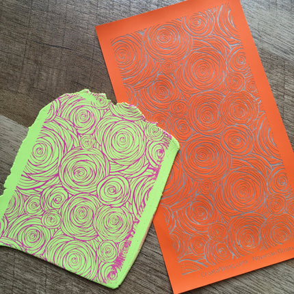 Silkscreen Stencil Nouveau Roses Pattern Crafting, Polymer Clay + Mixed Media - Create Along 