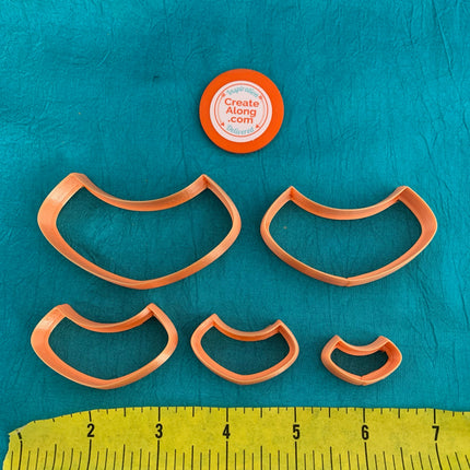 Bib Collar polymer clay cutter set jewelry earrings pendant small sharp clay cutters bib neckpiece - Create Along 
