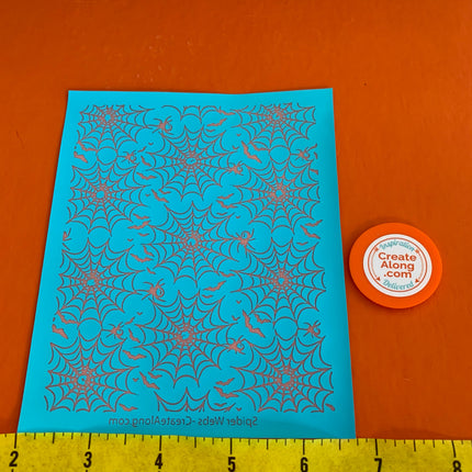 Silk Screen Spider Webs  Stencil for Polymer Clay, Art Jewelry, Mixed Media - Create Along 