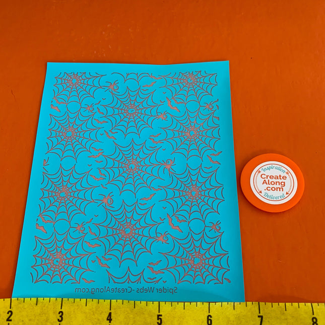 Silk Screen Spider Webs  Stencil for Polymer Clay, Art Jewelry, Mixed Media - Create Along 