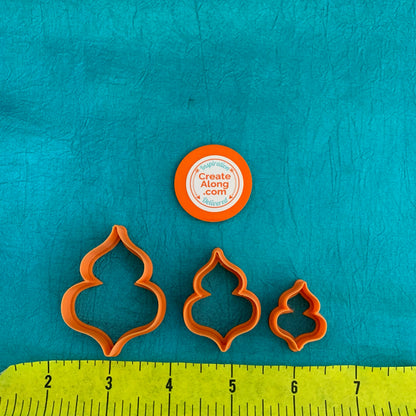 Mod Lantern polymer clay cutter set earrings jewelry delicate dainty sharp - Create Along 