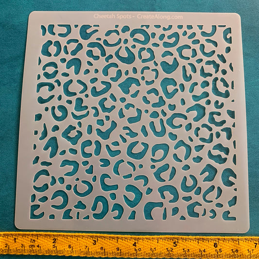 Cheetah Spots Leopard design Mylar Stencil texture sheets for polymer clay earrings art jewelry mixed media