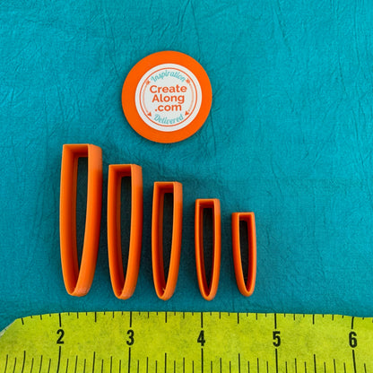 FLAT Drop polymer clay cutter set jewelry earrings