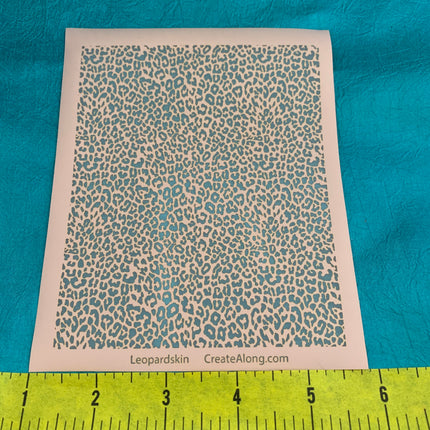 Silk Screen Leopard skin Print Stencil For Polymer Clay Cheetah - Create Along 