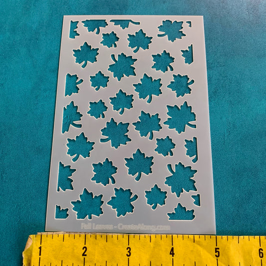 Fall Maple Leaves Leaf Mylar Stencil texture sheet for polymer clay earrings art jewelry mixed media Fairy Doors
